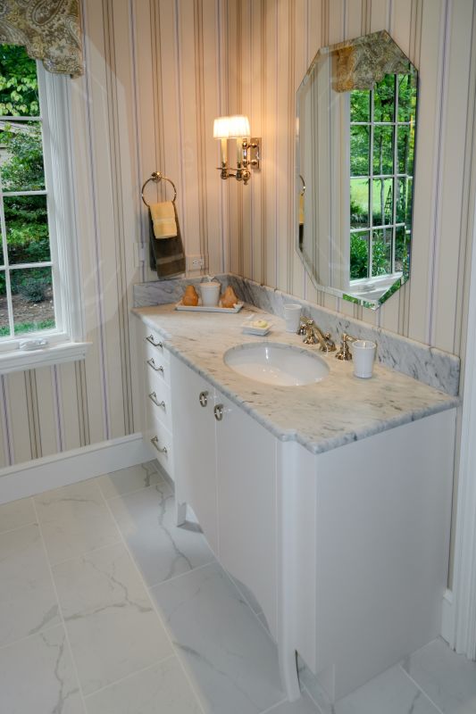 Marble-Accented Vanity Area